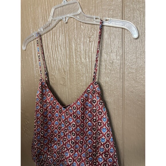 NWT Reset‎ by Jane Silky Cropped Tank Floral Fall Adjustable Straps Size M - Picture 3 of 6